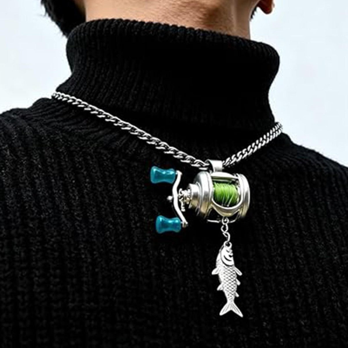 Durable Graceful Hot Mini Fishing Reel Necklaces