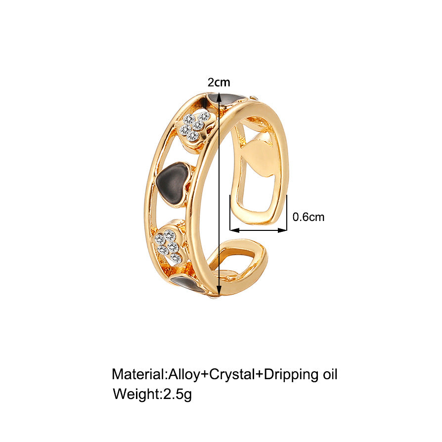 Design Light Luxury Hollow Opening Fine Rings