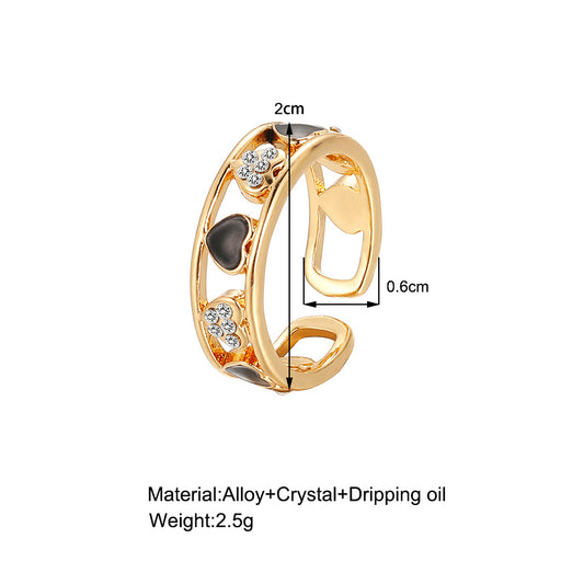 Design Light Luxury Hollow Opening Fine Rings