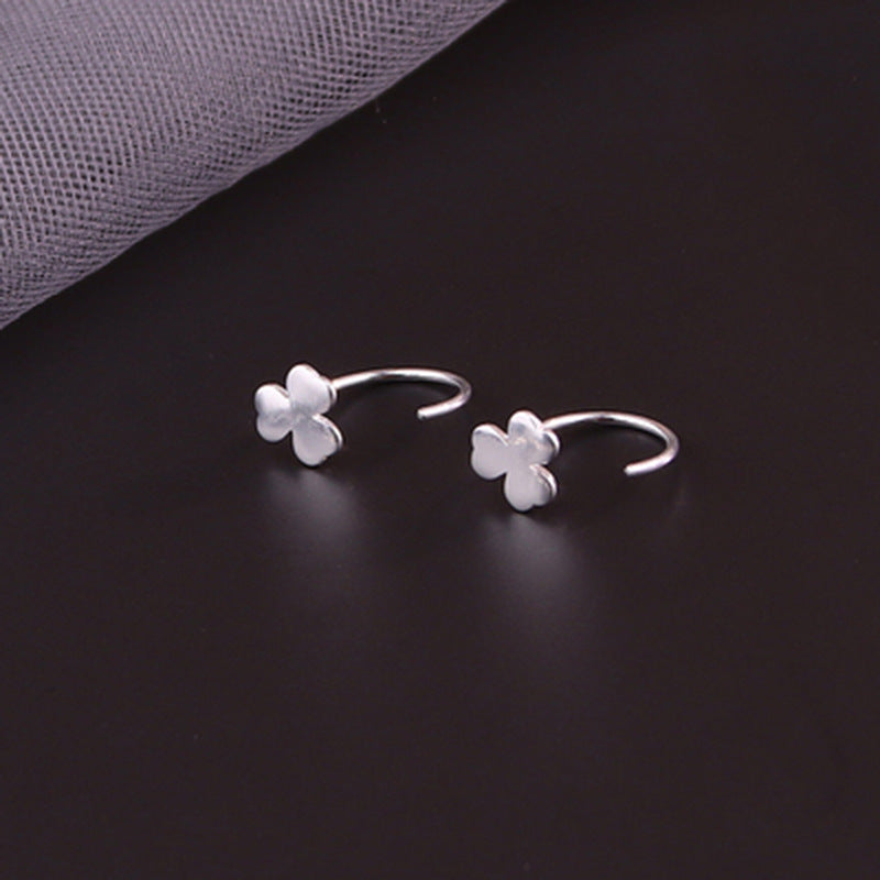 Women's Clover Trendy Mini Three-leaf Flower Korean Earrings