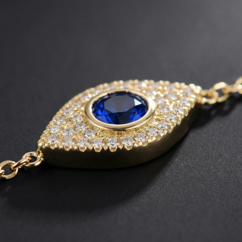 Women's Devil's Eye Micro Inlaid Zircon Retro Advanced Design Bracelet
