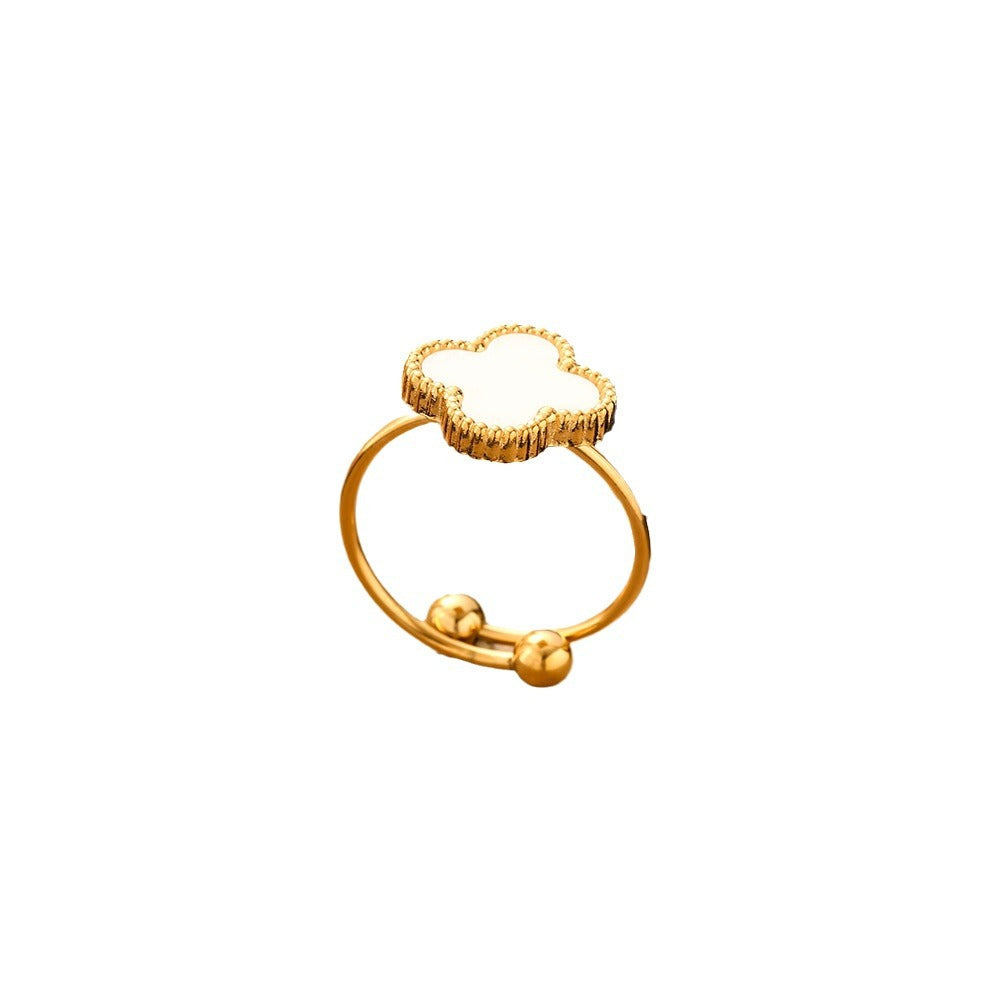 Clover Open Female Affordable Luxury Fashion Rings