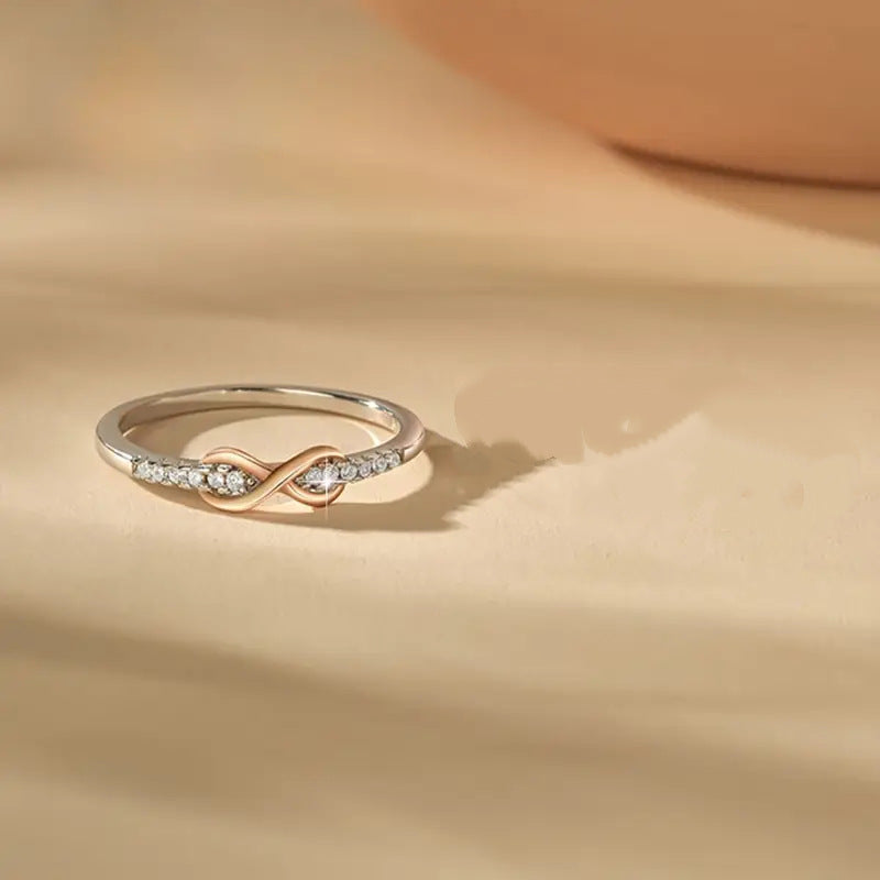 Women's Inlaid Zirconium Fashion Simple Single Row Diamond Rings