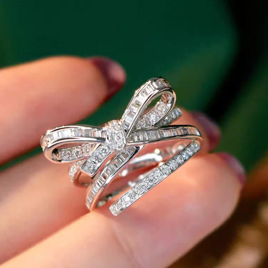 Style Live Female Bow Delicate Lady Daily Rings