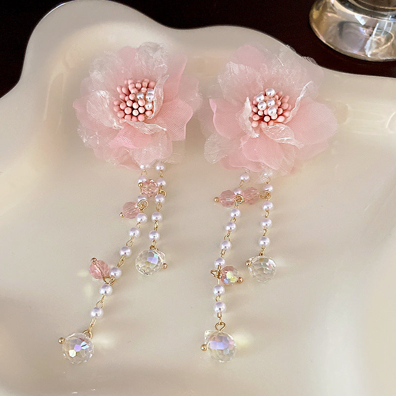 Fairy Flowers Diamond Crystal Tassel Fresh Sweet Beautiful Rings