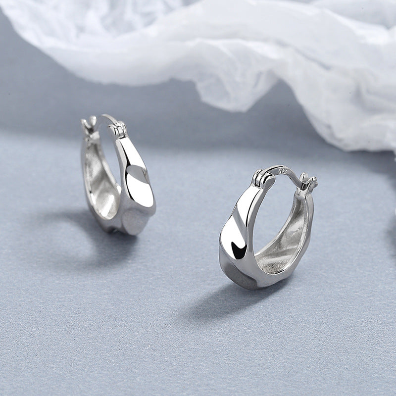 Women's Corrugated Face Fashion Ear Unique Design Rings