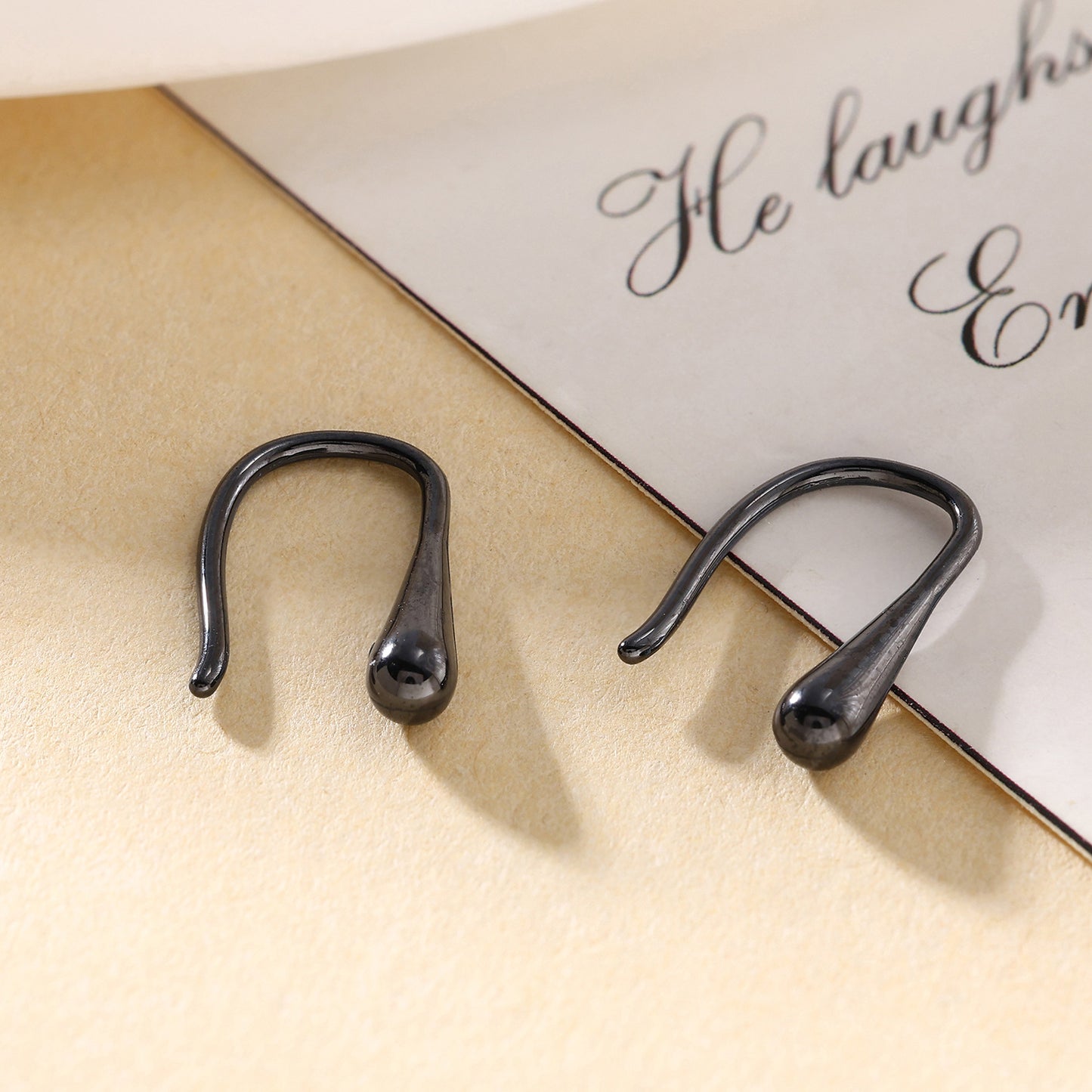 U-shaped Pure Simple Colorful Ceramic Niche Ear Hook