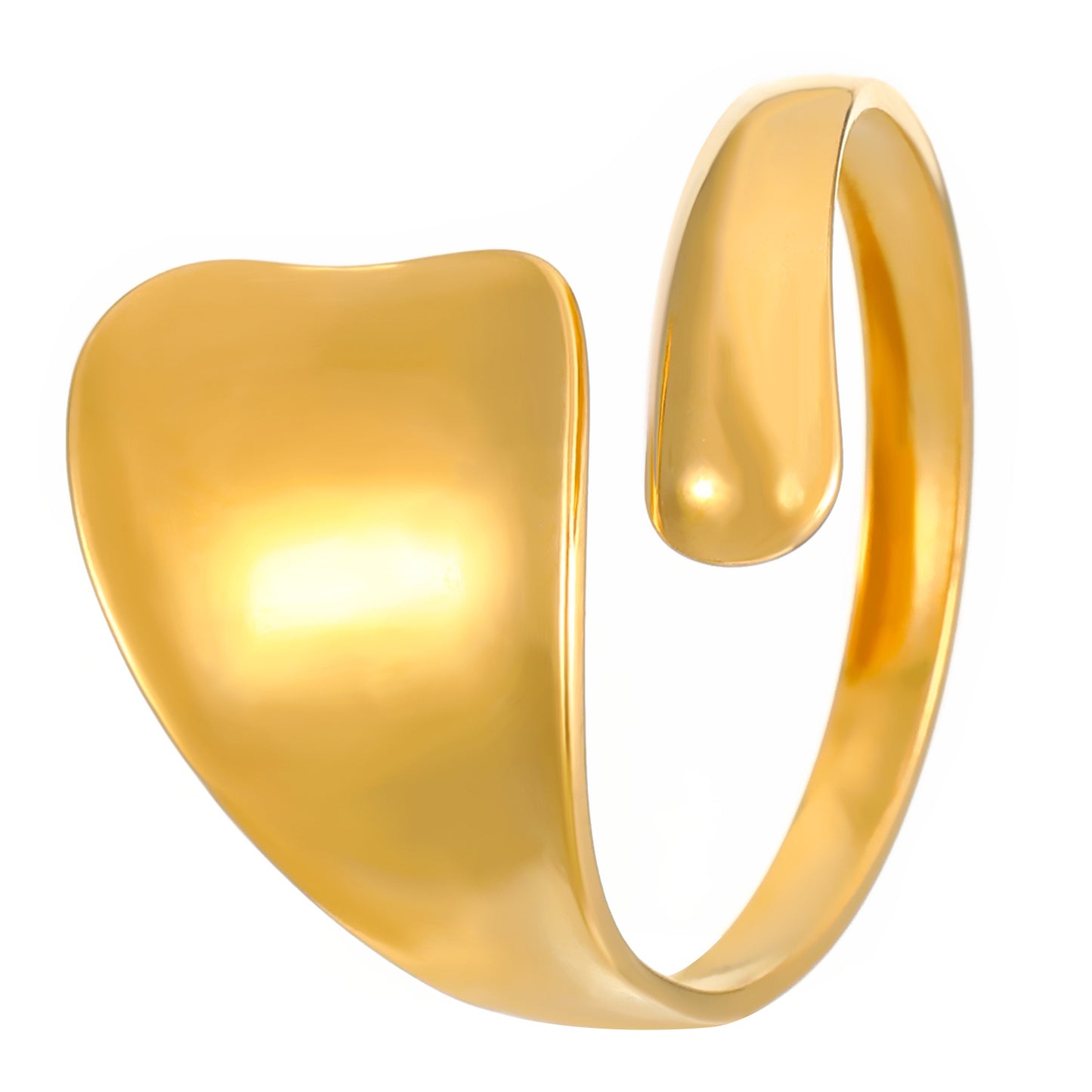 Women's Dripping Open Fashionable Gold-plated Irregular Stainless Rings