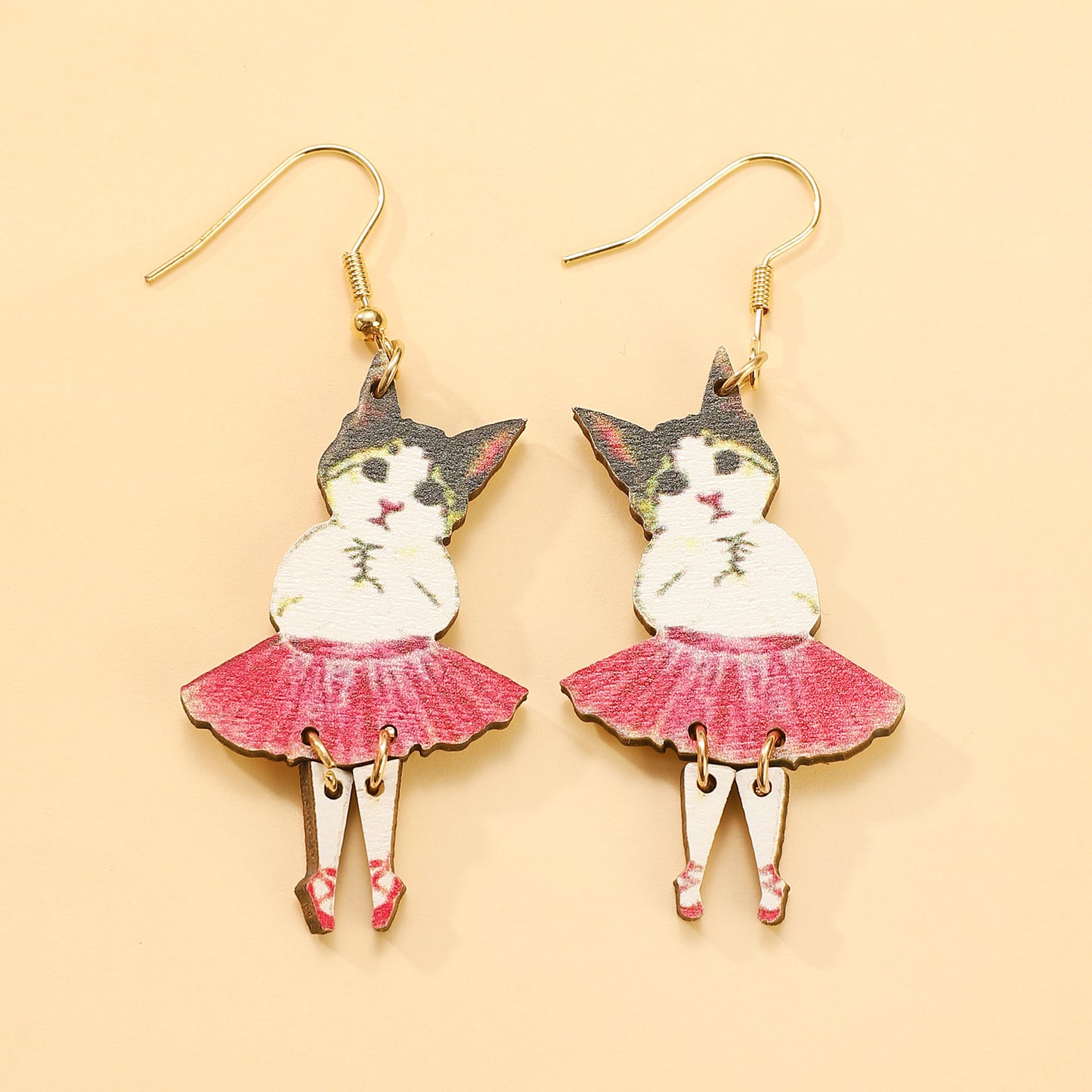 Design Tiger Head Shrimp Cat Garlic Duck Earrings