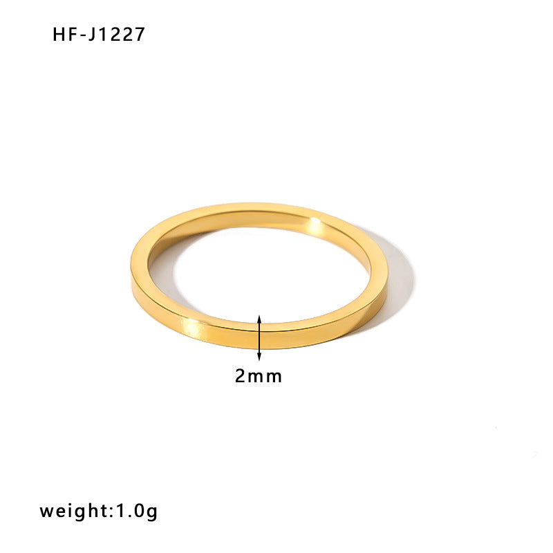 Women's Style Stainless Steel Vacuum Vapor Plating Rings