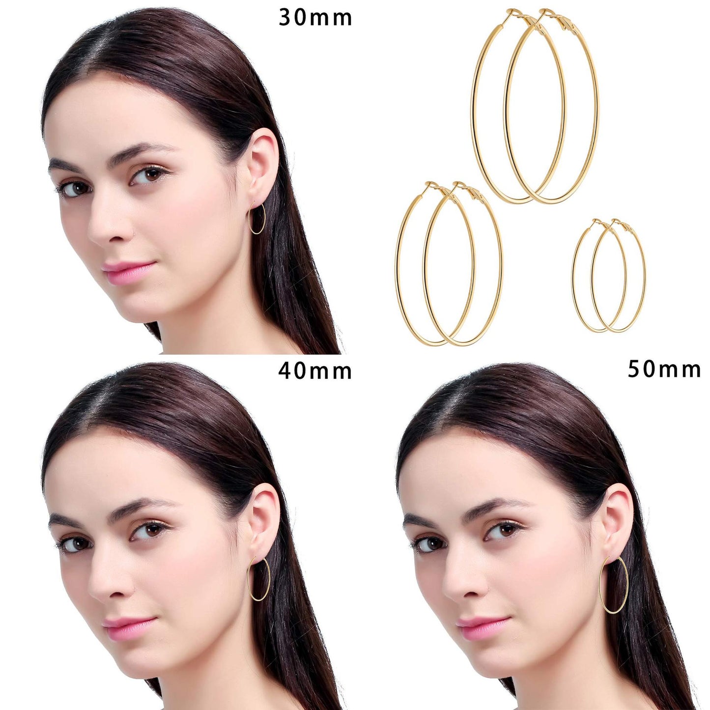 Commute Elegant Circle Fashion Glossy Ear Female Rings