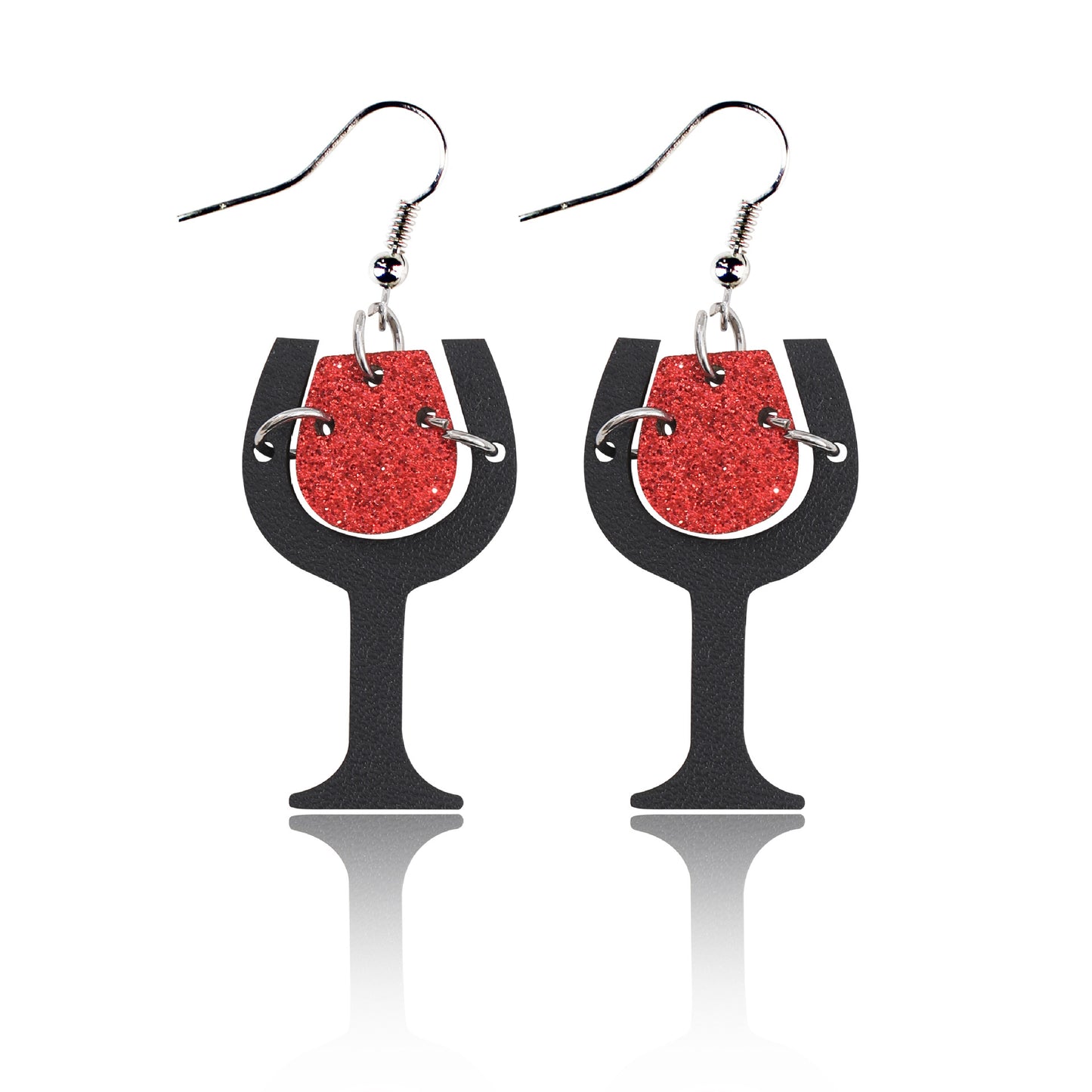 Cool Valentine's Day Bohemian Wine Glass Earrings