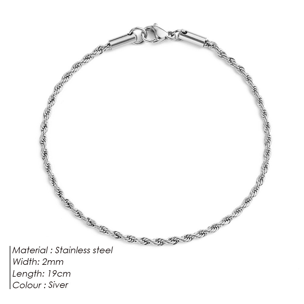 Women's American Simple Personalized Gold Twist Bracelets