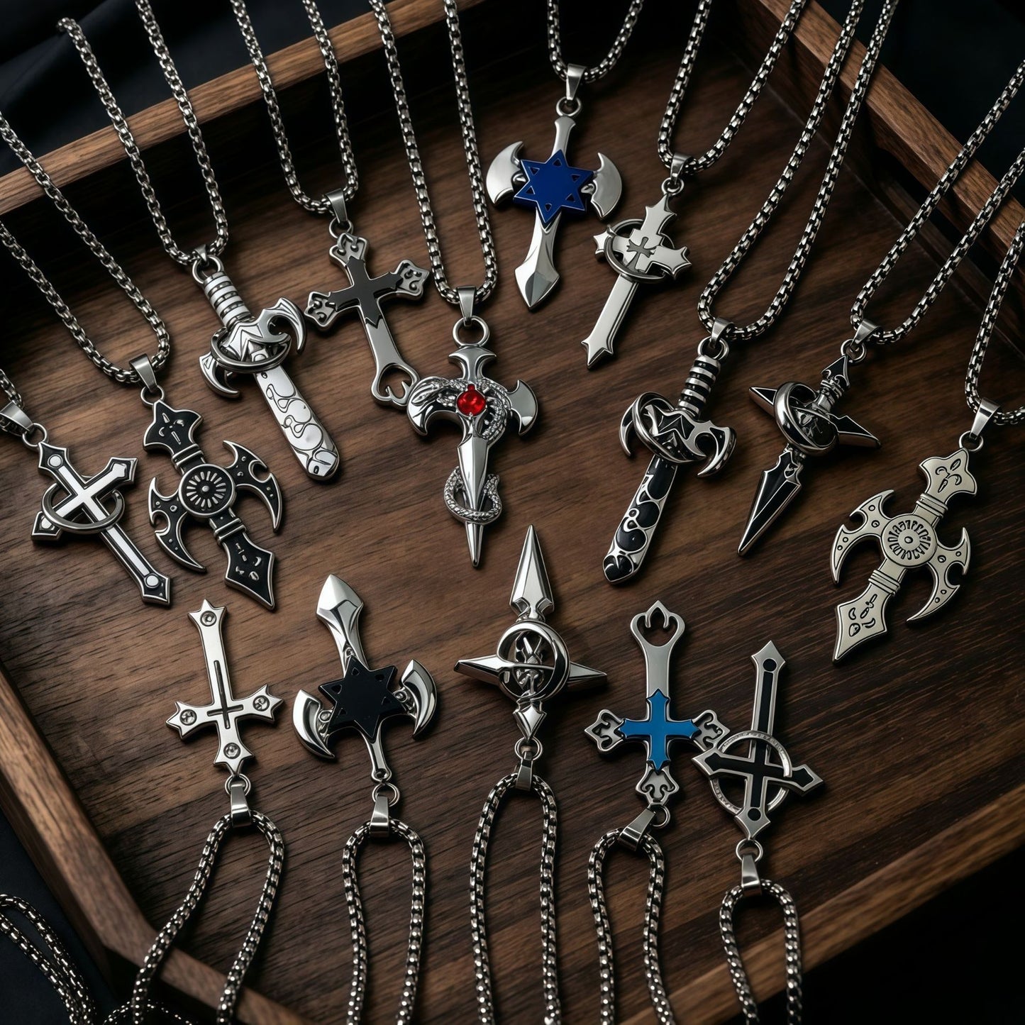 Men's Cross Versatile Personality Hip Hop Tide Necklace
