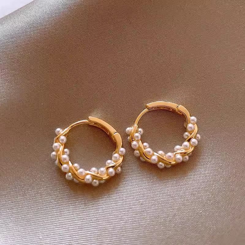 Quality Sier Korean Style Simple Light Stud Earrings