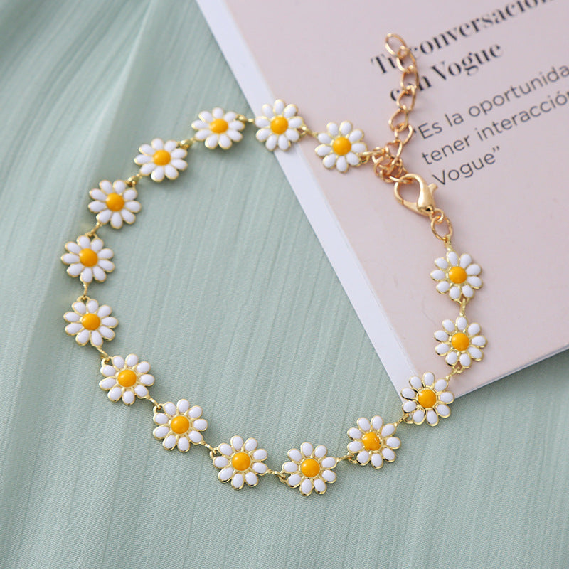 Fashion Little Daisy Clavicle Female Sweet Boho Earrings