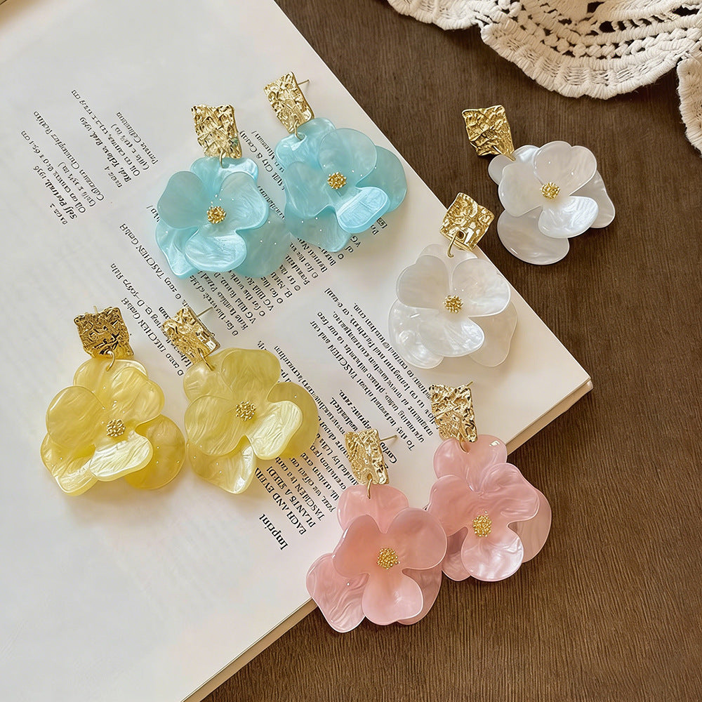 Flower Unique Beautiful Dopamine Super Fairy Sweet Vacation Earrings