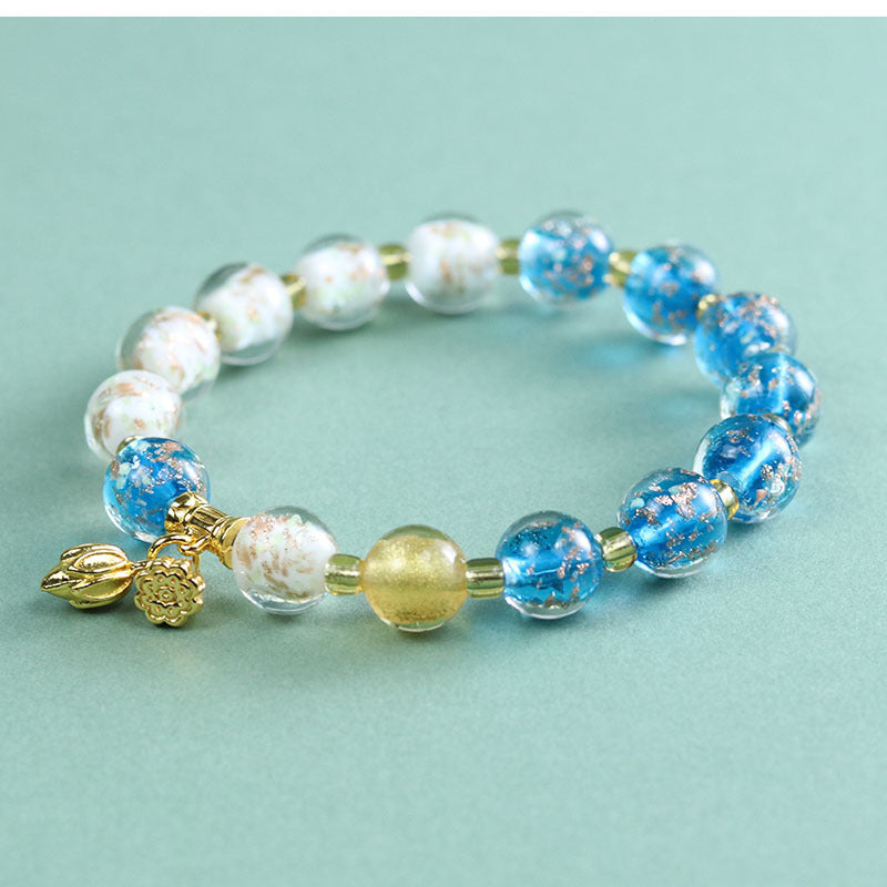 Women's Light Luxury High-grade Luminous Glaze Chinese Beaded Scenic Bracelet