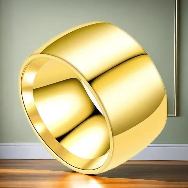 Titanium Steel Female French Electroplating Niche Bag Ring