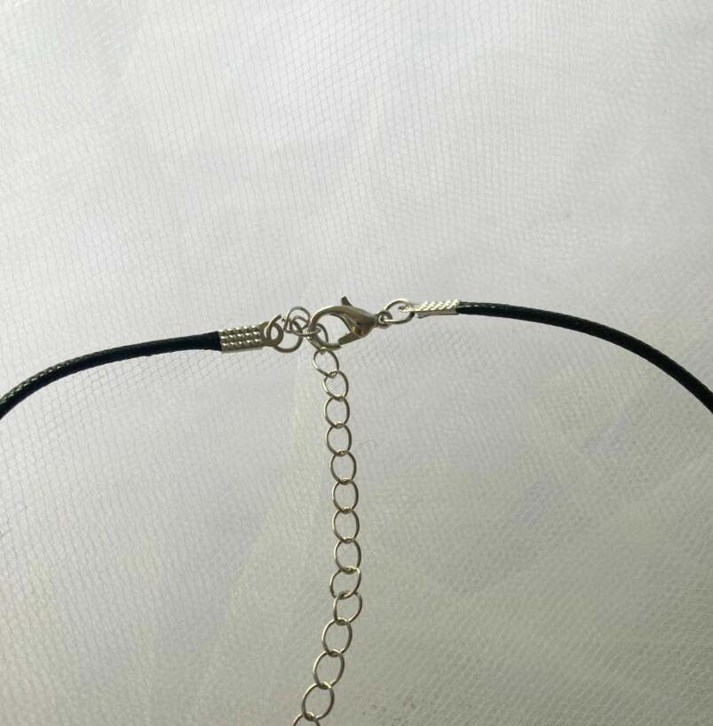 Black Simple Neck Band Beaded Choker Pendants