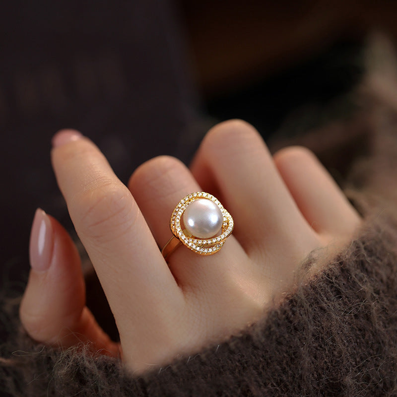 Zircon Female Niche Open Design Light Luxury High Sense Chinese Rings