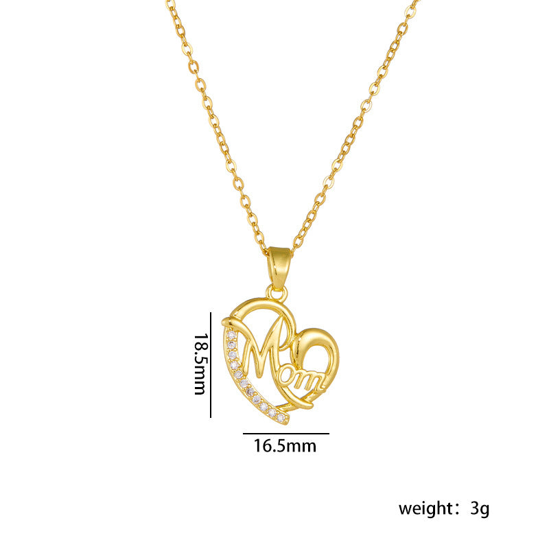 Mother's Day Female Design Love Graceful Clavicle Necklaces