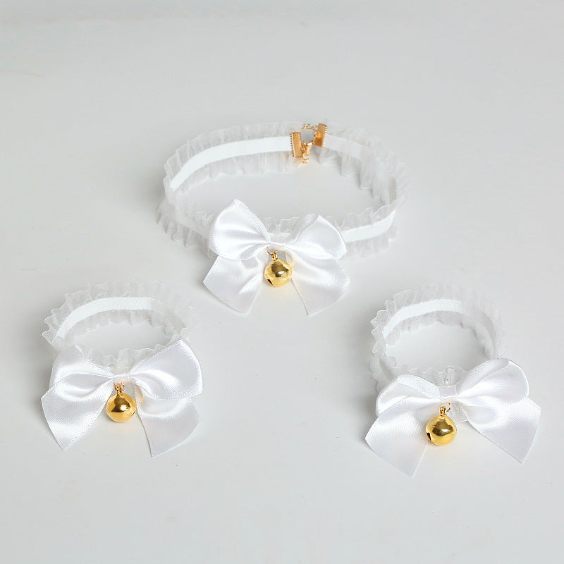Princess Bow Lace Wristband Neck Chain Collar
