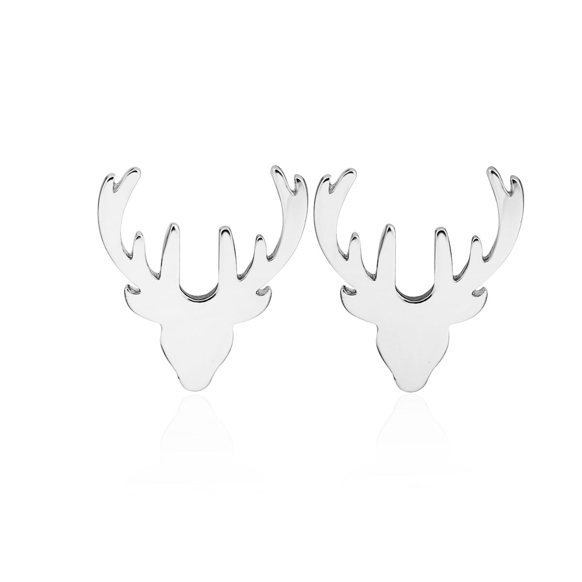 Fashion Flying Deer Head Brush Paper Crane Earrings