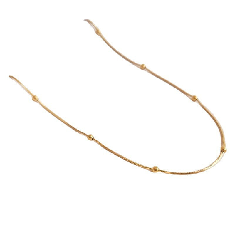 Women's Gold Titanium Steel Starry Chain Clavicle Necklaces