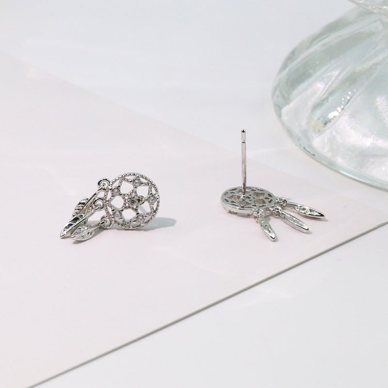 Women's Catcher Ear Sterling Sier Temperamental Personalized Eardrops Creative Retro Fashion Earrings