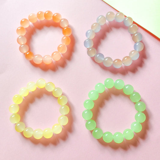 Women's Gradient Glass Imitation Bodhi Root Pliable Temperament Hand Toy Bracelets