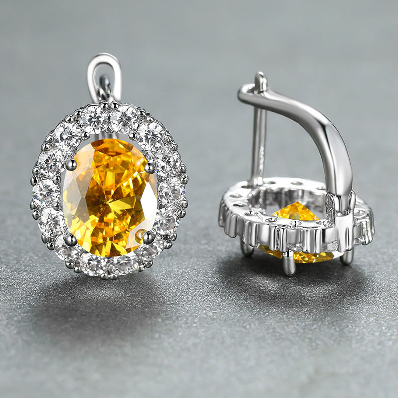 Women's White Diamond For Small Personality Simple Stud Earrings