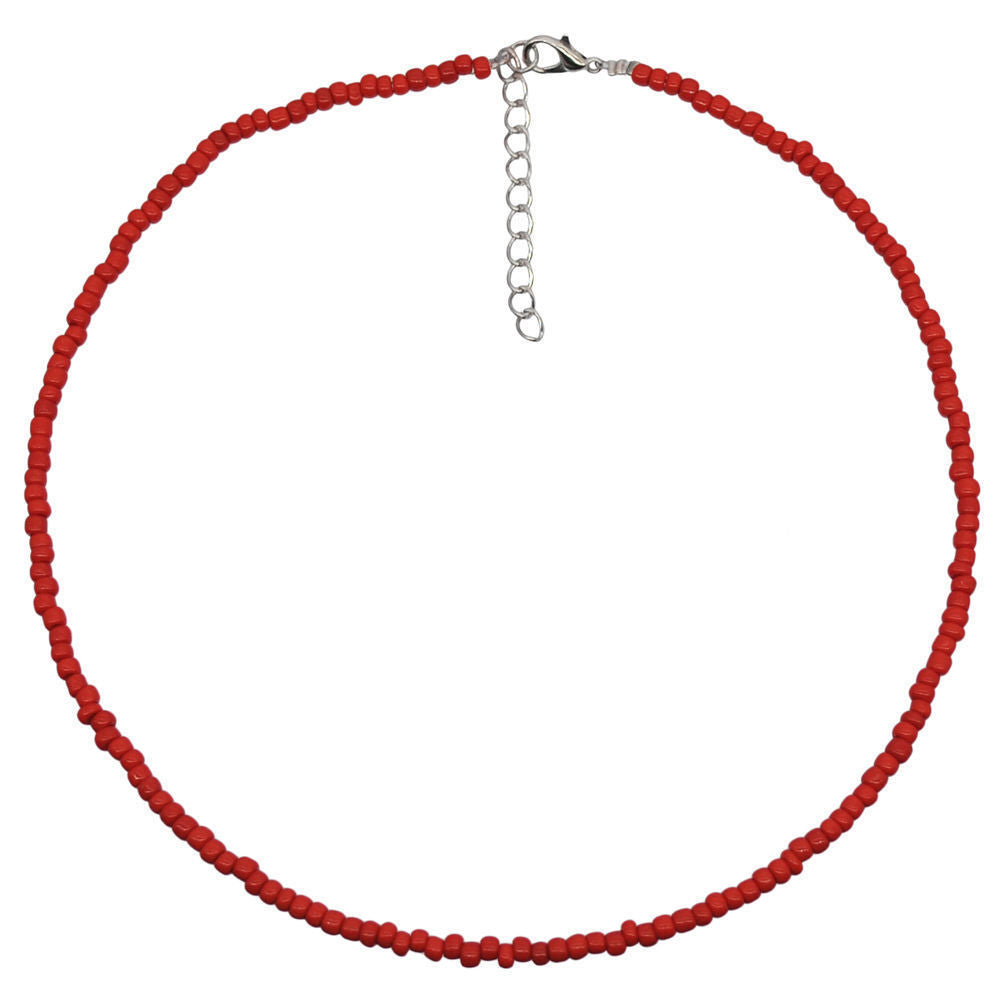 Women's Clavicle Chain Sweet Personalized Color Bead Handmade Beaded Necklaces