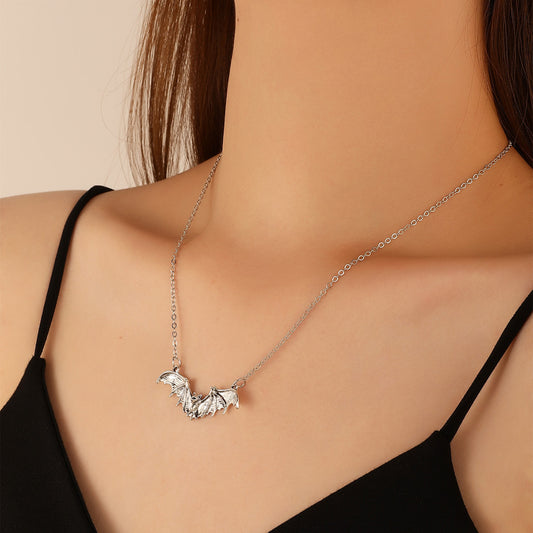 Dark Goth Wind Bat Sweater Chain Necklaces