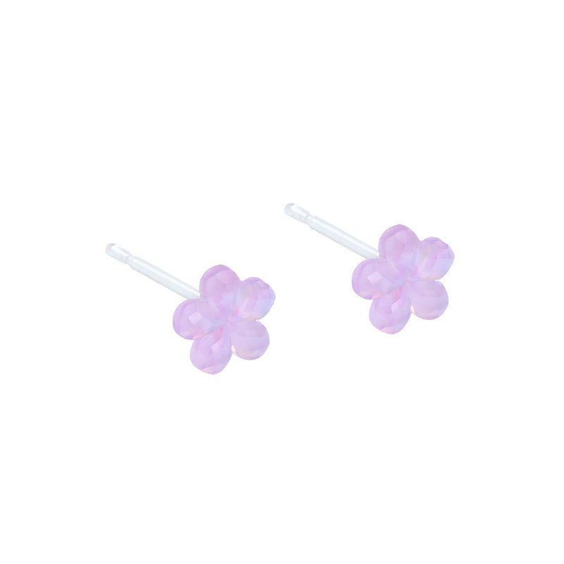 Fairy Flower Resin Summer Style Sweet Simple Temperament Stud Earrings