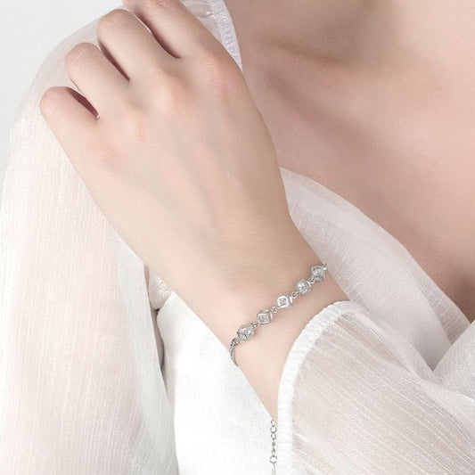 Love Cube Crystal Stylish Zircon Square Geometric Bracelets