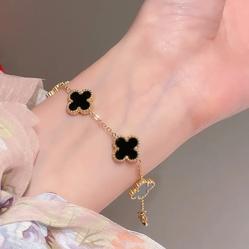 Clover Pork Belly Alloy Light Luxury Bracelets