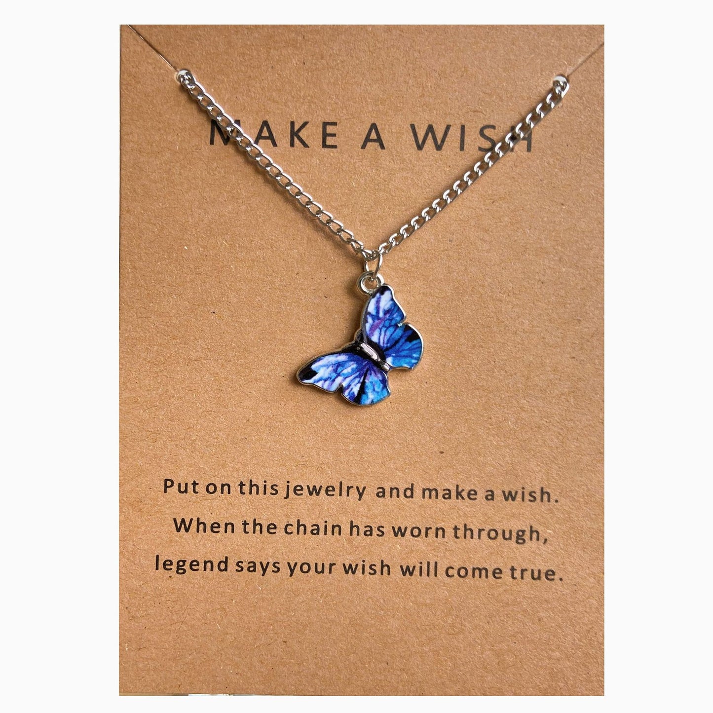 Bohemian Alloy Multicolor Butterfly Stainless Steel Necklaces