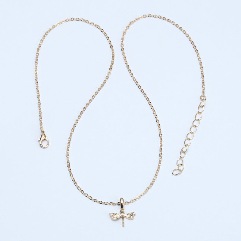 Attractive Dragonfly Animal Card Clavicle Chain Necklaces