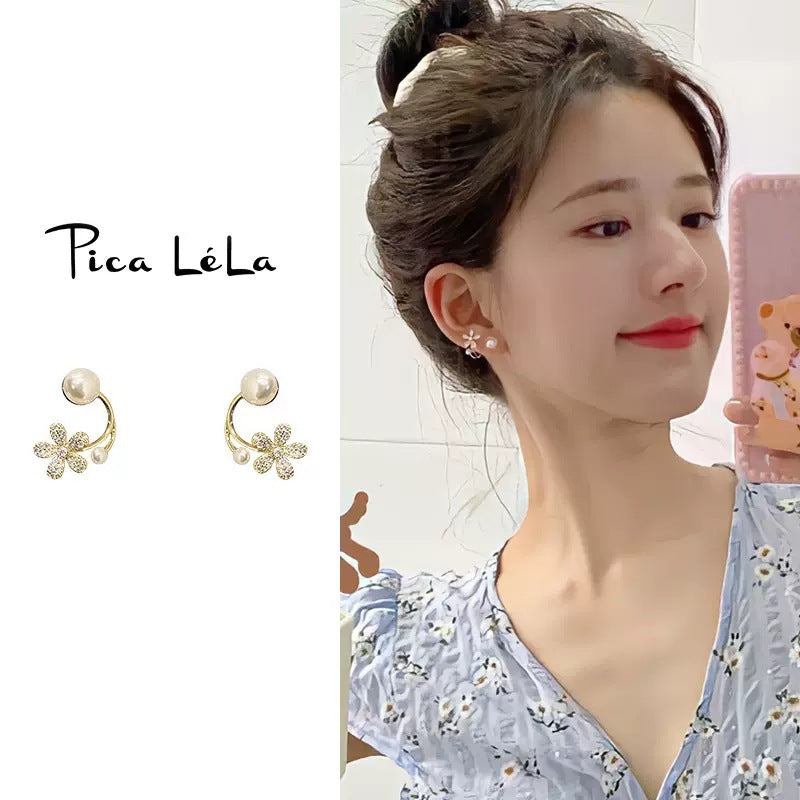 Women's Sier Needle Korean Simple Niche Temperament Earrings