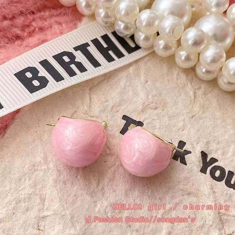 Women's Fairy Sweet Potato Purple Blue Pink High-grade Temperament Stud Earrings