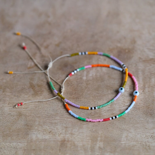 White Beaded Friendship Carrying Strap Simple Bohemian Bracelets