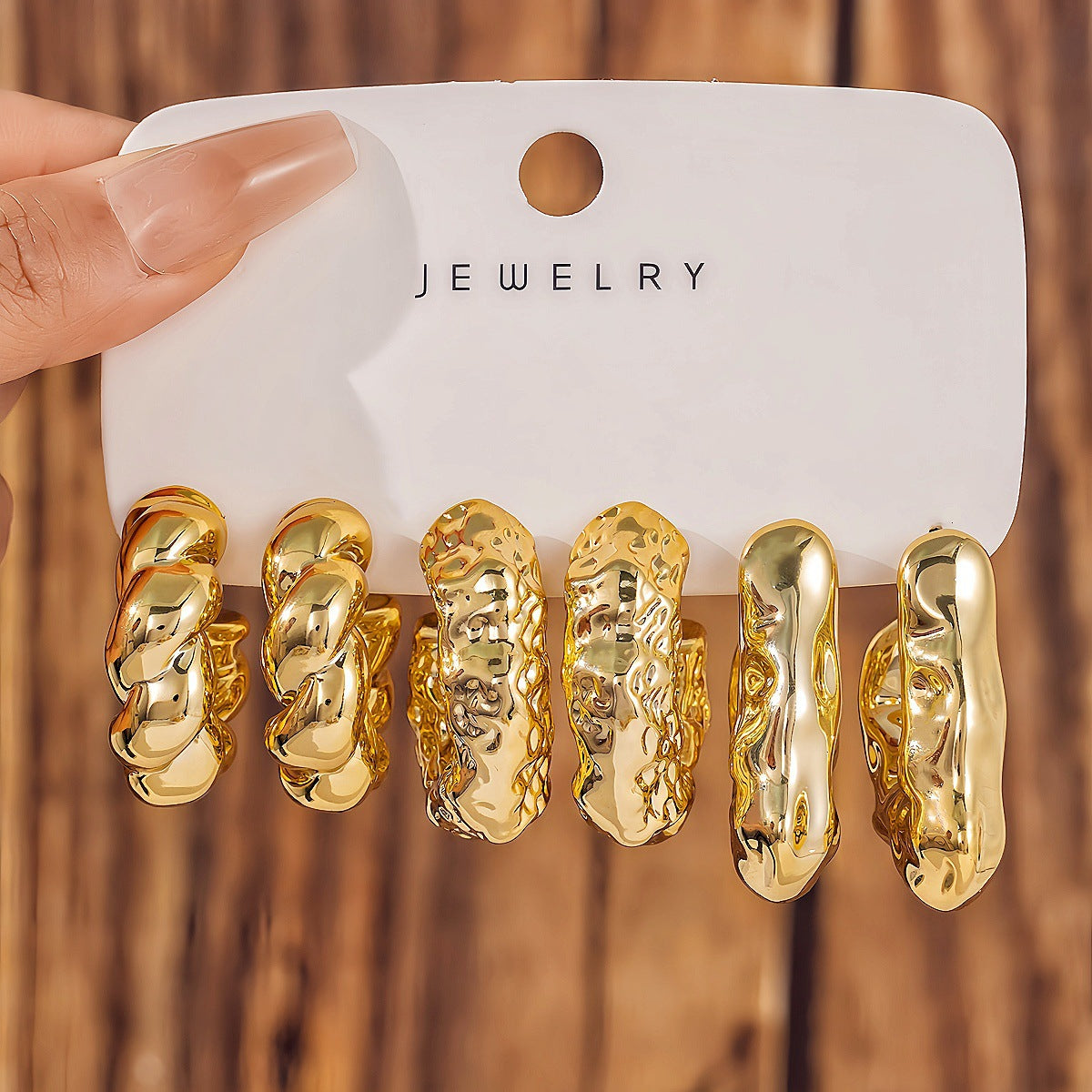 Simple Creative Personality Type Water Drop Beanie Rings