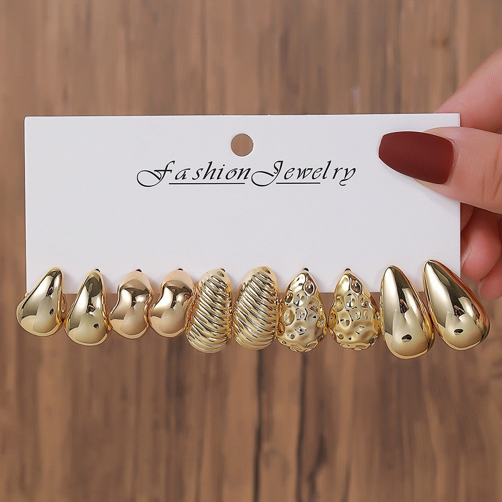 Women's Gold Resin Personalized Simple Ear High-grade Earrings