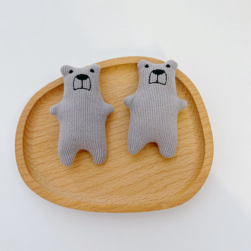 Cloth Plush Little Bear Doll Brooch Bag Brooches