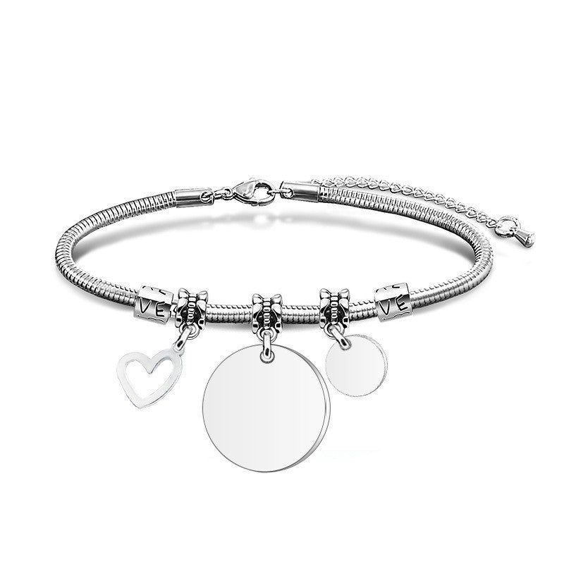 Snake Bone Blank Material Stainless Steel Holiday Gift Bracelets