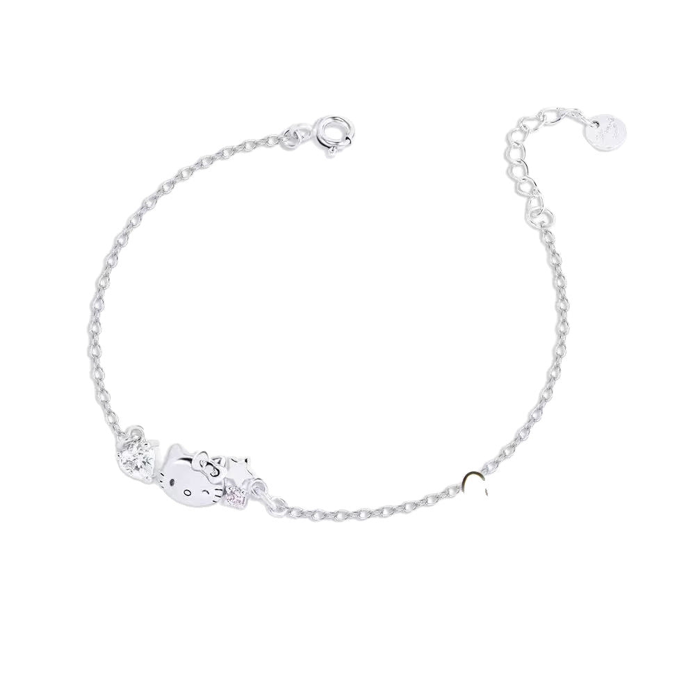 Kitty Crystal Zircon Cartoon Cute Birthday Bracelet
