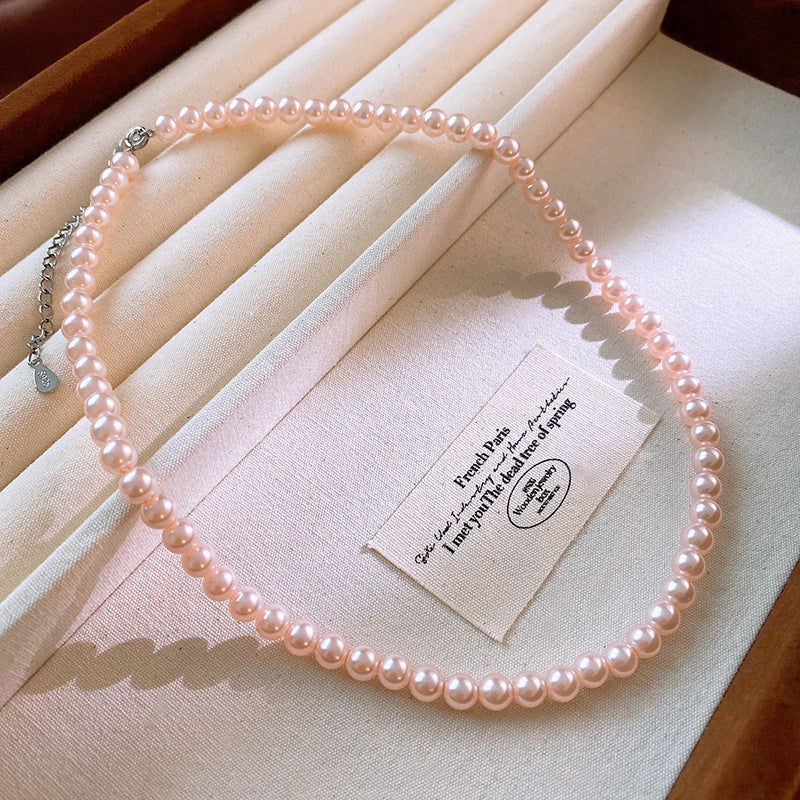 Pearl Twin Clavicle Chain Light Luxury Necklaces