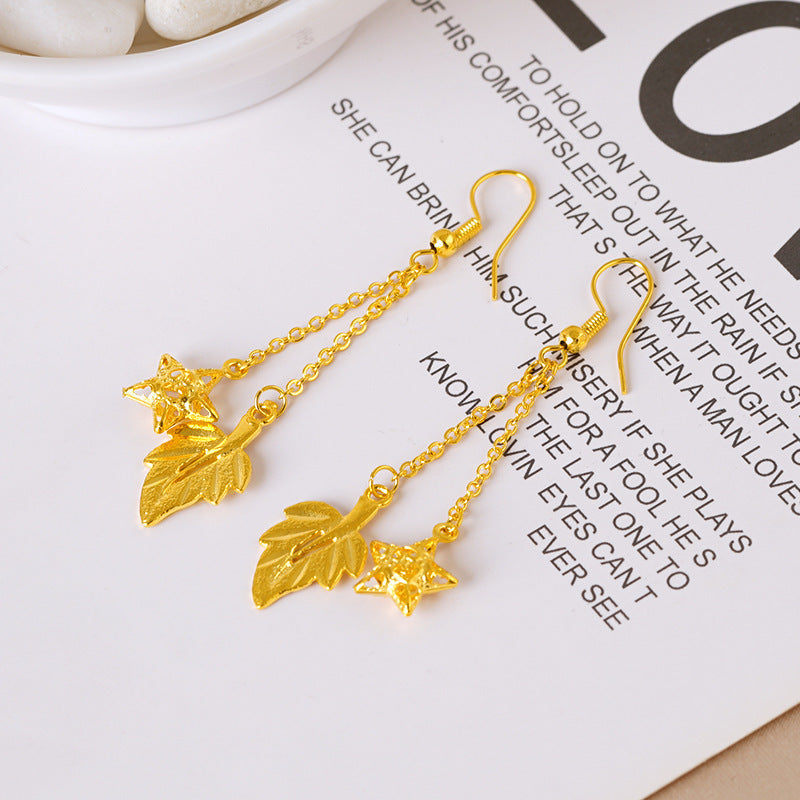 Women's Placer Gold Tassel No Color Fading Rings