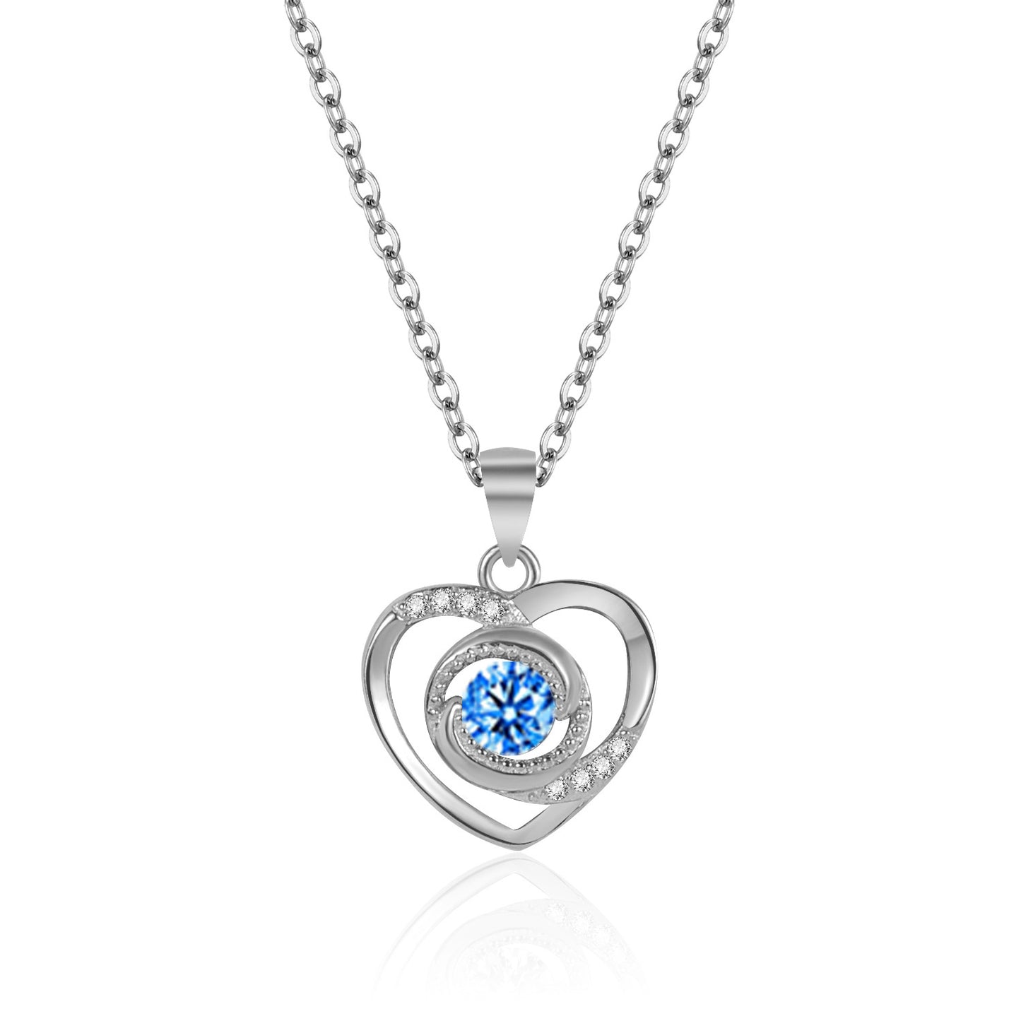 Loving Heart In Sterling Sier Sweet Cool Hot Female Niche Necklace